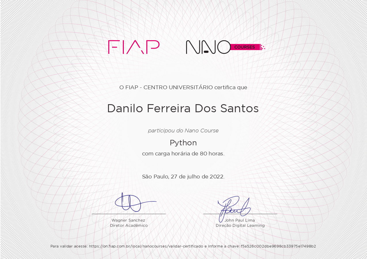 Danilo Ferreira - Python Developer | Backend (Flask, FastAPI) | AWS ...